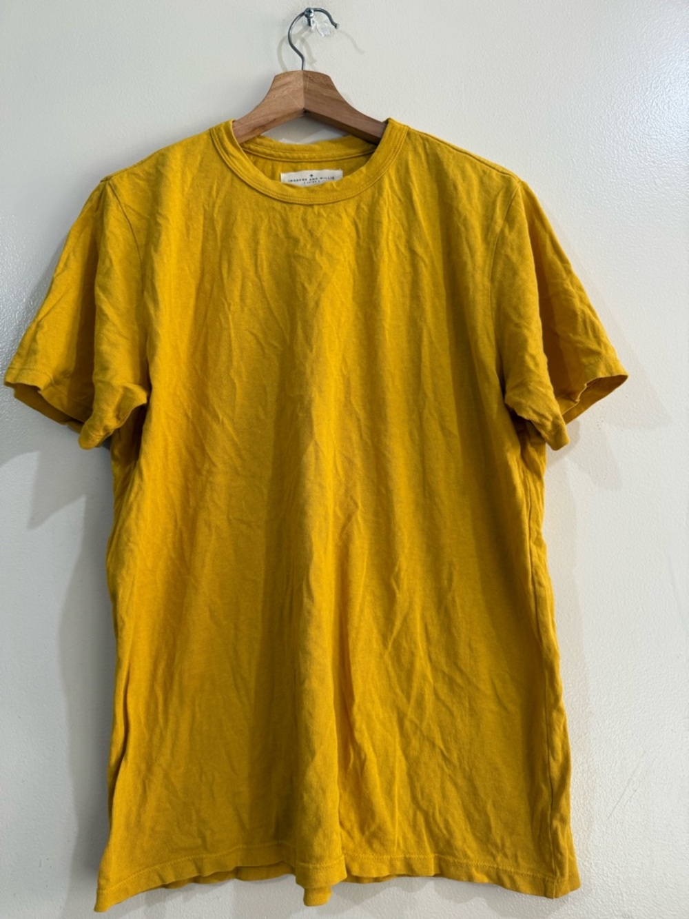 imogene + willie Short Sleeve Crewneck Tee in Golden Yellow